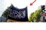 Paris ? Manif. du 23 juillet : Le drapeau noir d'EIIL, le drapeau du Tawhid flottait bien sur la manifestation pro-Gaza & Hamas. - © Europe-Israel