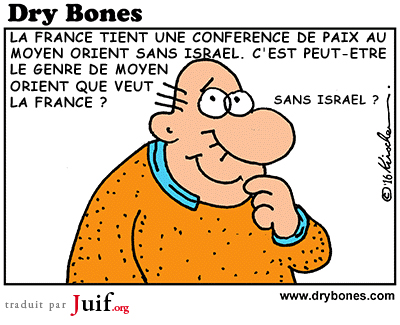 La France a-t-elle dvoil ses intentions vis--vis d'Isral ? - © Dry Bones