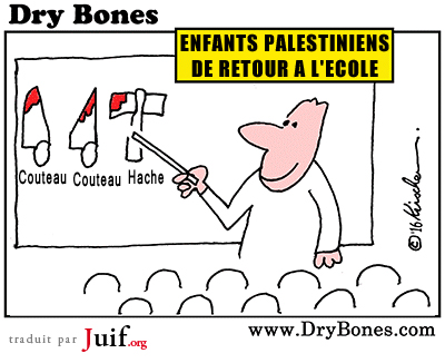 Les enfants palestiniens vont apprendre - © Dry Bones