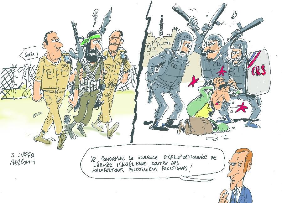 Macron est un des plus grands condamnateurs de Tsahal - © Inconnue