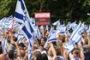 Manifestation de soutien devant l'ambassade d'Israël à Bruxelles - © La Libre