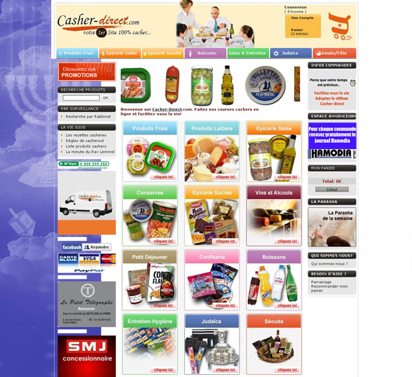 Aperçu du site CacherDirect.com