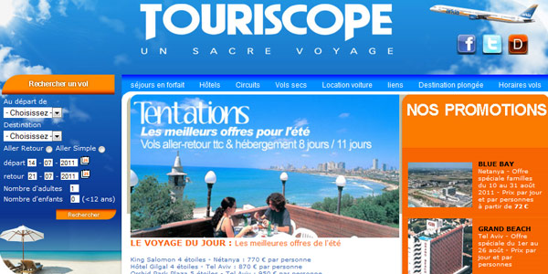 Site Internet de Touriscope
